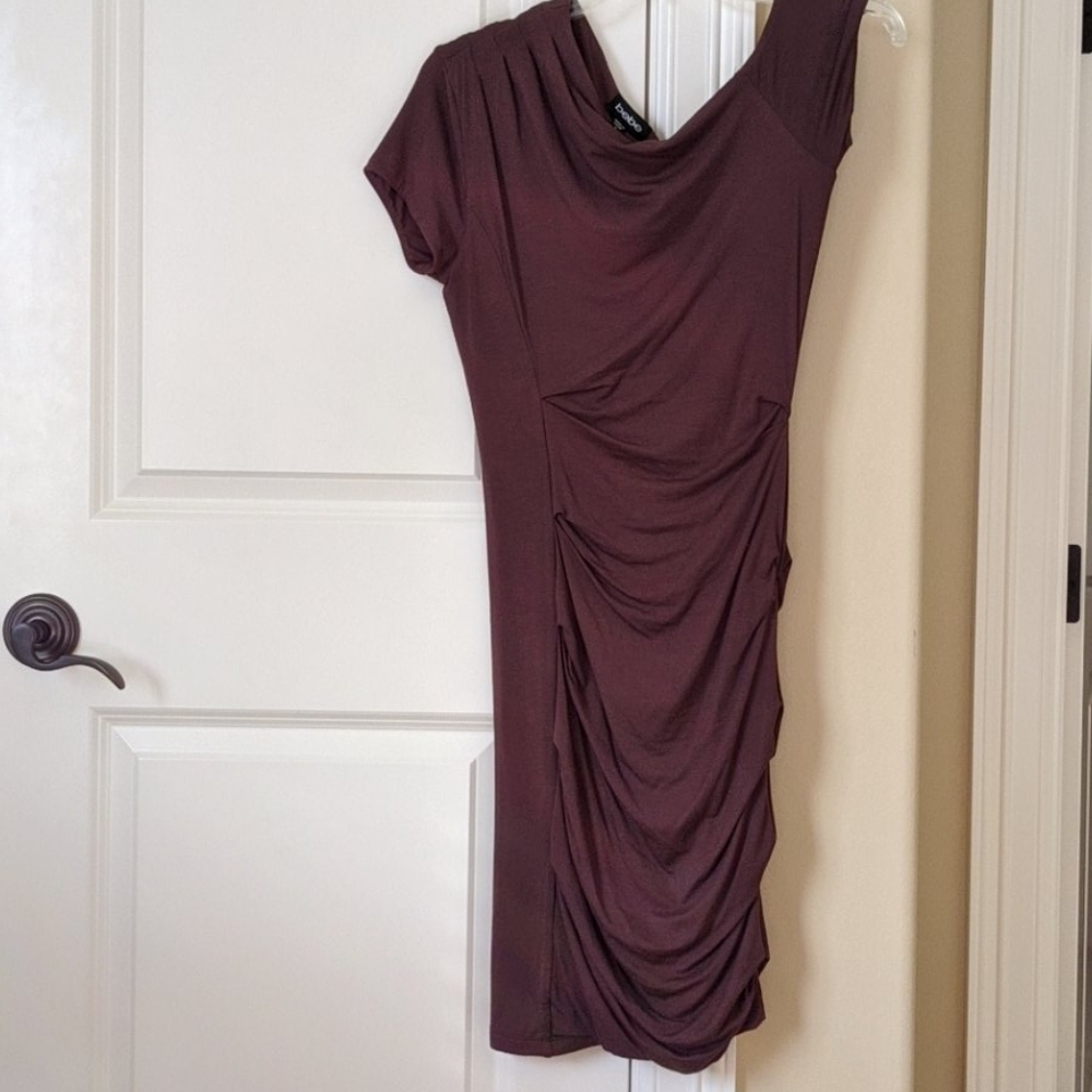 Bebe Asymmetrical Bodycon Dress